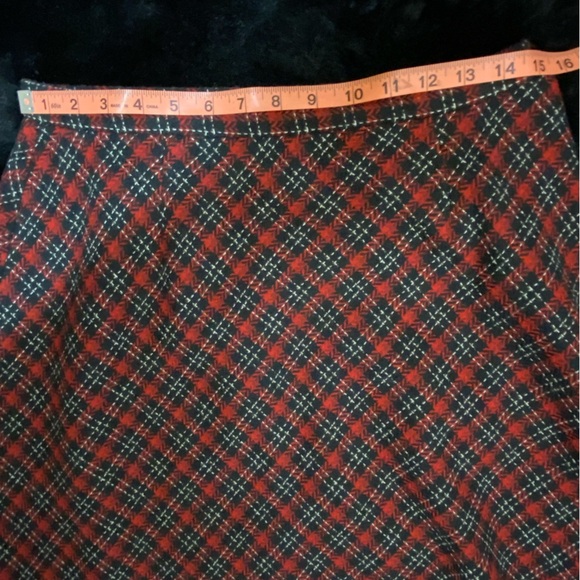 Cato Tartan Plaid A line Skirt, Red, Black, White, Size 10 - Picture 6 of 7